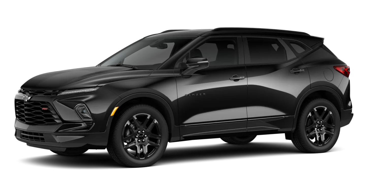 2026 Chevrolet Blazer RS in Black, GMC studio render, in stock at Charlie Obaugh in Staunton, Virginia