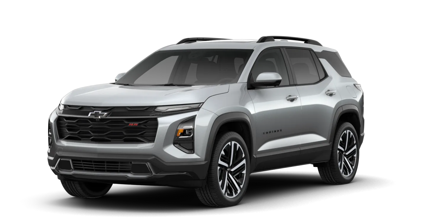 2027 Chevrolet Equinox RS in Sterling Gray Metallic, GMC studio render, in stock at Charlie Obaugh in Staunton, Virginia