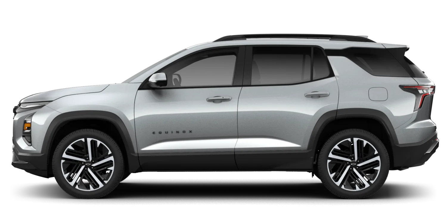 2027 Chevrolet Equinox RS in Sterling Gray Metallic, GMC studio render, in stock at Charlie Obaugh in Staunton, Virginia