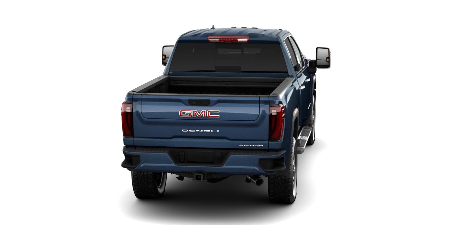 2026 GMC Sierra 2500HD Denali in Downpour Metallic, GMC studio render, in stock at Charlie Obaugh in Staunton, Virginia
