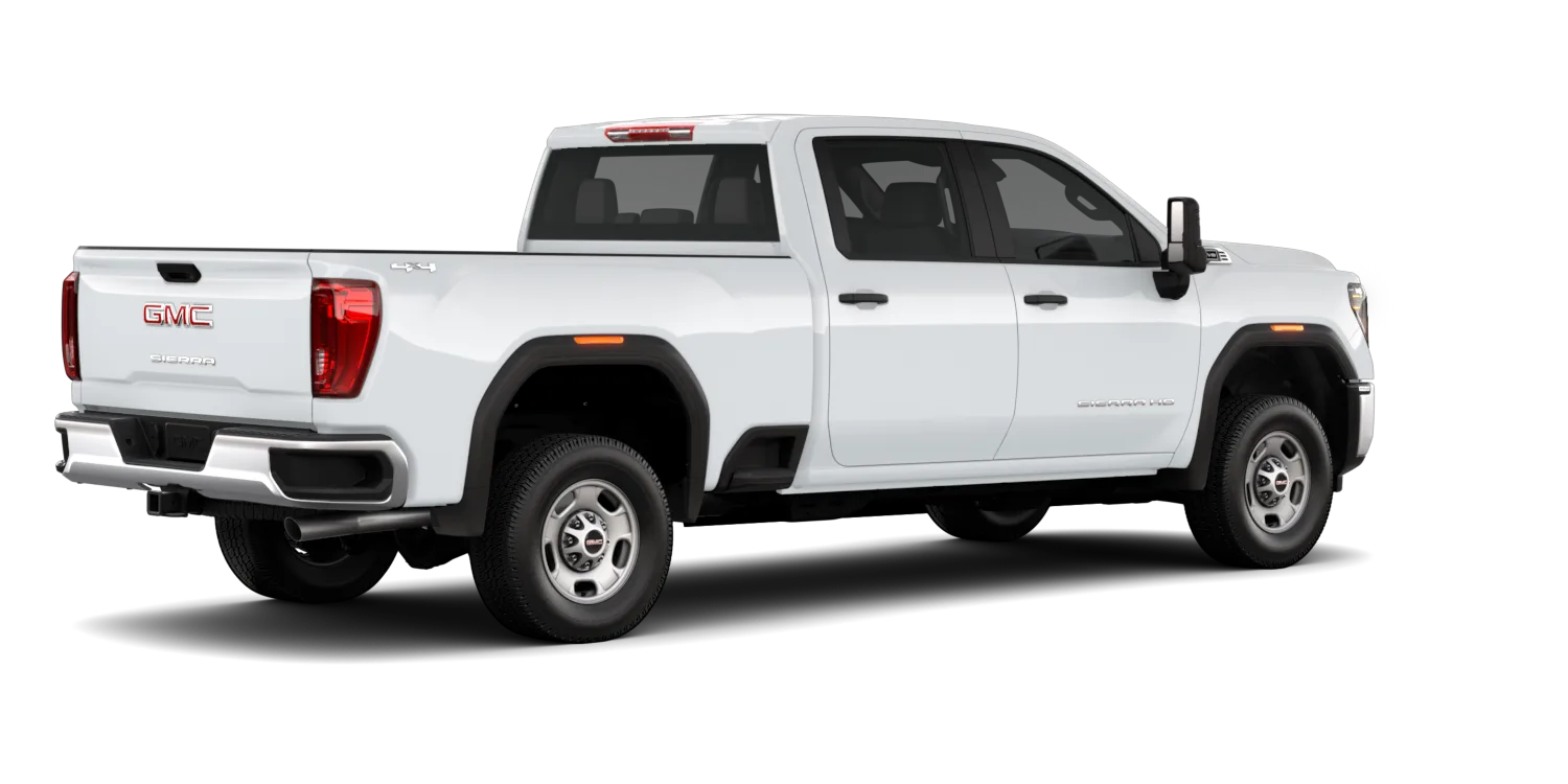 2026 GMC Sierra 2500HD Pro in Summit White, GMC studio render, in stock at Charlie Obaugh in Staunton, Virginia