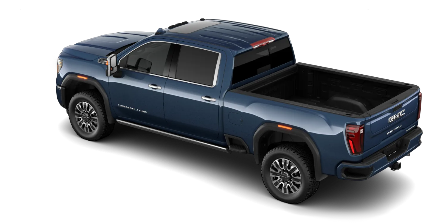 2026 GMC Sierra 3500HD Denali Ultimate in Downpour Metallic, GMC studio render, in stock at Charlie Obaugh in Staunton, Virginia