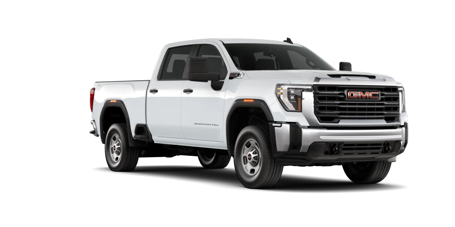 2026 GMC Sierra 3500HD Pro in Summit White, GMC studio render, stock number 26WG42, in stock at Charlie Obaugh in Staunton, Virginia
