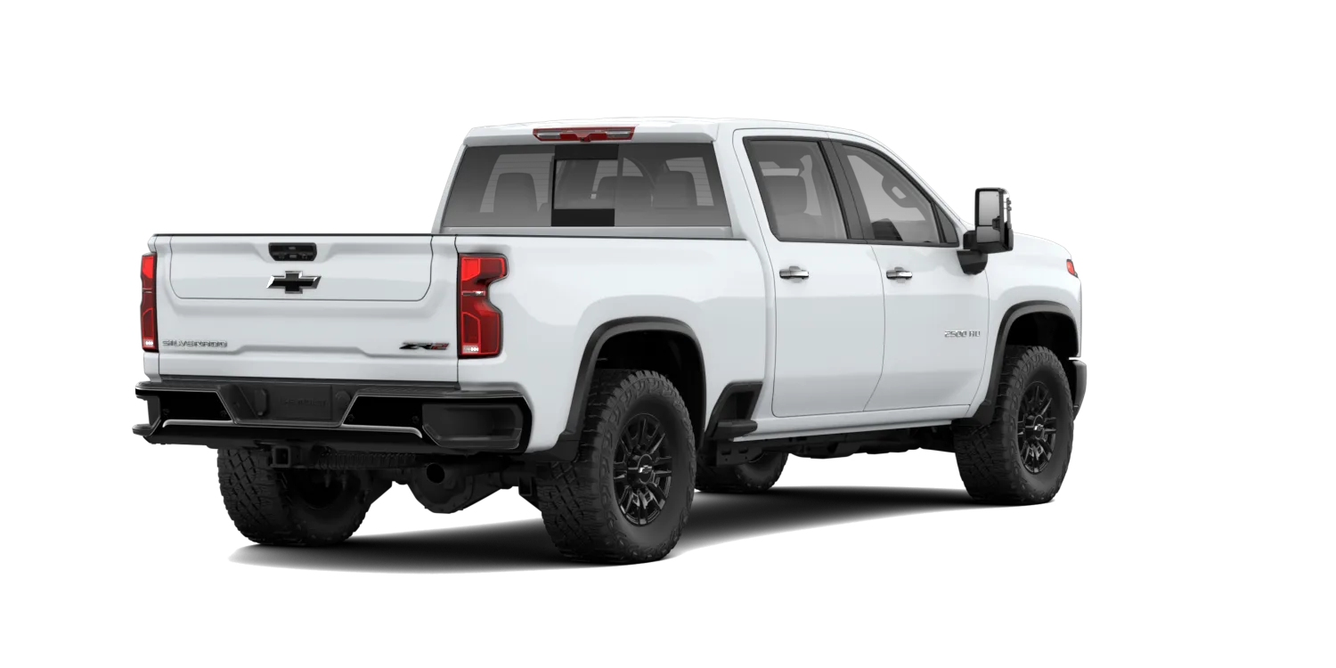 2026 Chevrolet Silverado 2500HD ZR2 in Summit White, GMC studio render, in stock at Charlie Obaugh in Staunton, Virginia