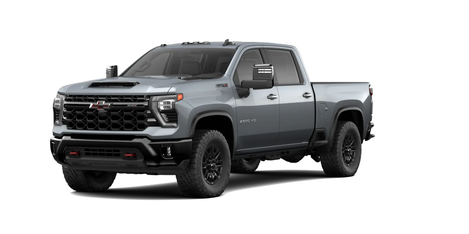 2026 Chevrolet Silverado 2500HD ZR2 in Sterling Gray Metallic, GMC studio render, in stock at Charlie Obaugh in Staunton, Virginia