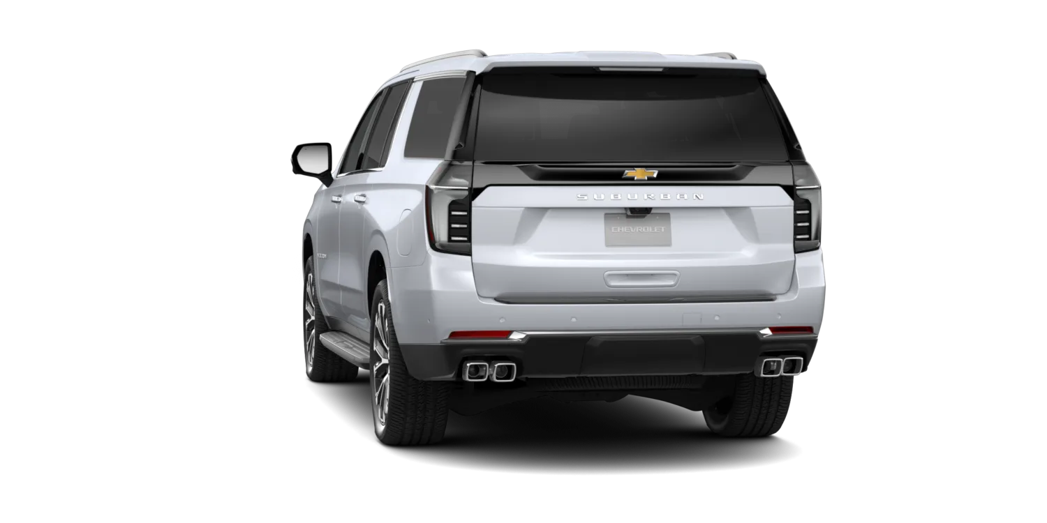 2027 Chevrolet Suburban High Country in Polar White Tricoat, GMC studio render, in stock at Charlie Obaugh in Staunton, Virginia