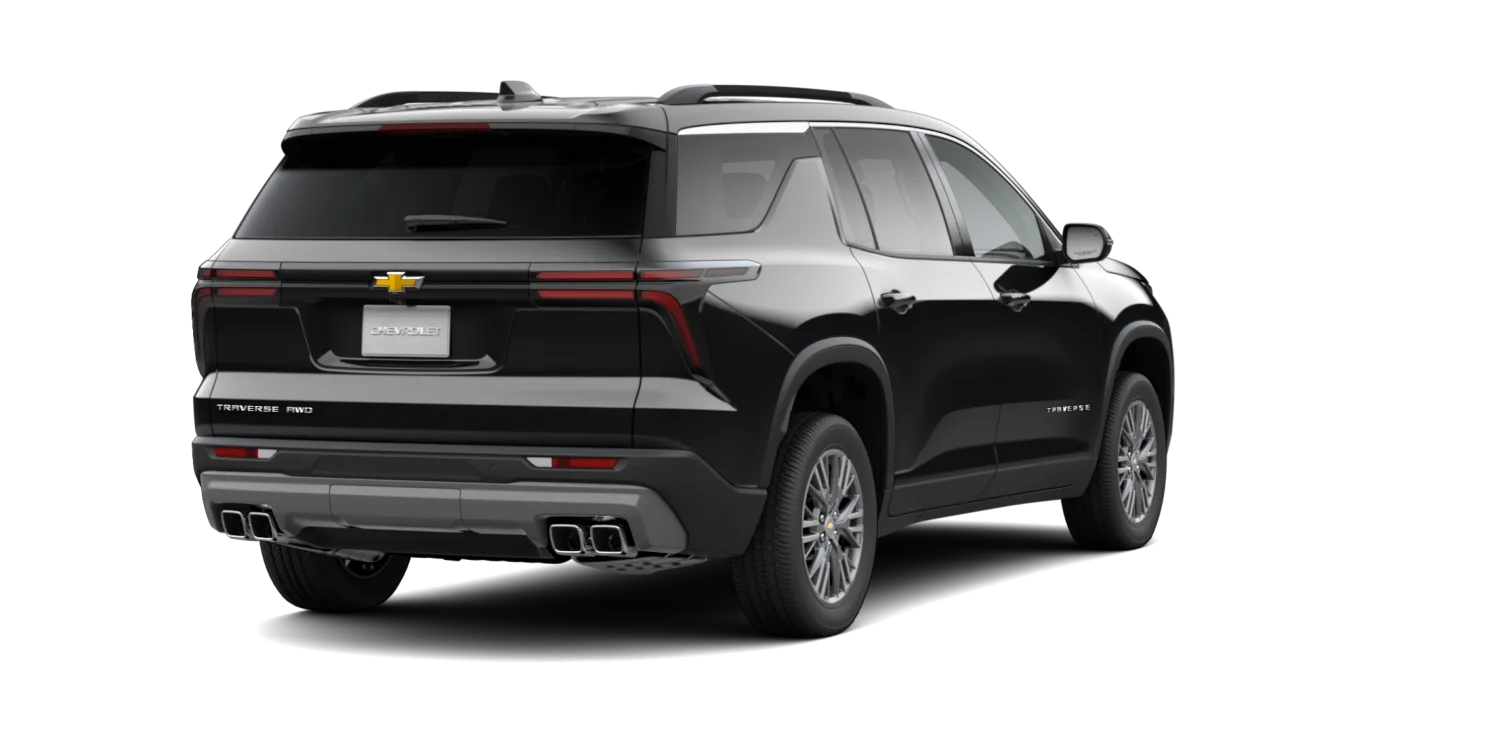 2027 Chevrolet Traverse LT in Mosaic Black Metallic, GMC studio render, in stock at Charlie Obaugh in Staunton, Virginia