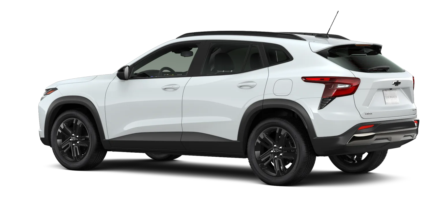 2026 Chevrolet Trax ACTIV in Summit White, GMC studio render, in stock at Charlie Obaugh in Staunton, Virginia