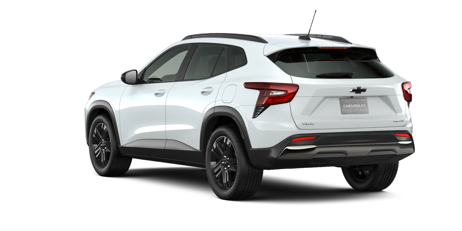 2026 Chevrolet Trax ACTIV in Summit White, GMC studio render, in stock at Charlie Obaugh in Staunton, Virginia